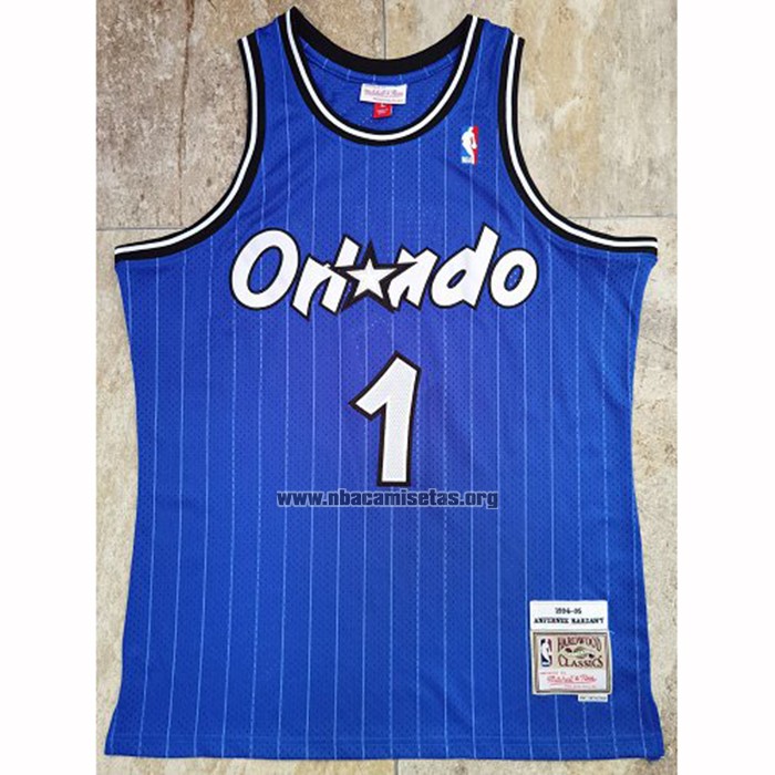 Camiseta Orlando Magic Anfernee Hardaway NO 1 Mitchell & Ness 1994-95 Azul